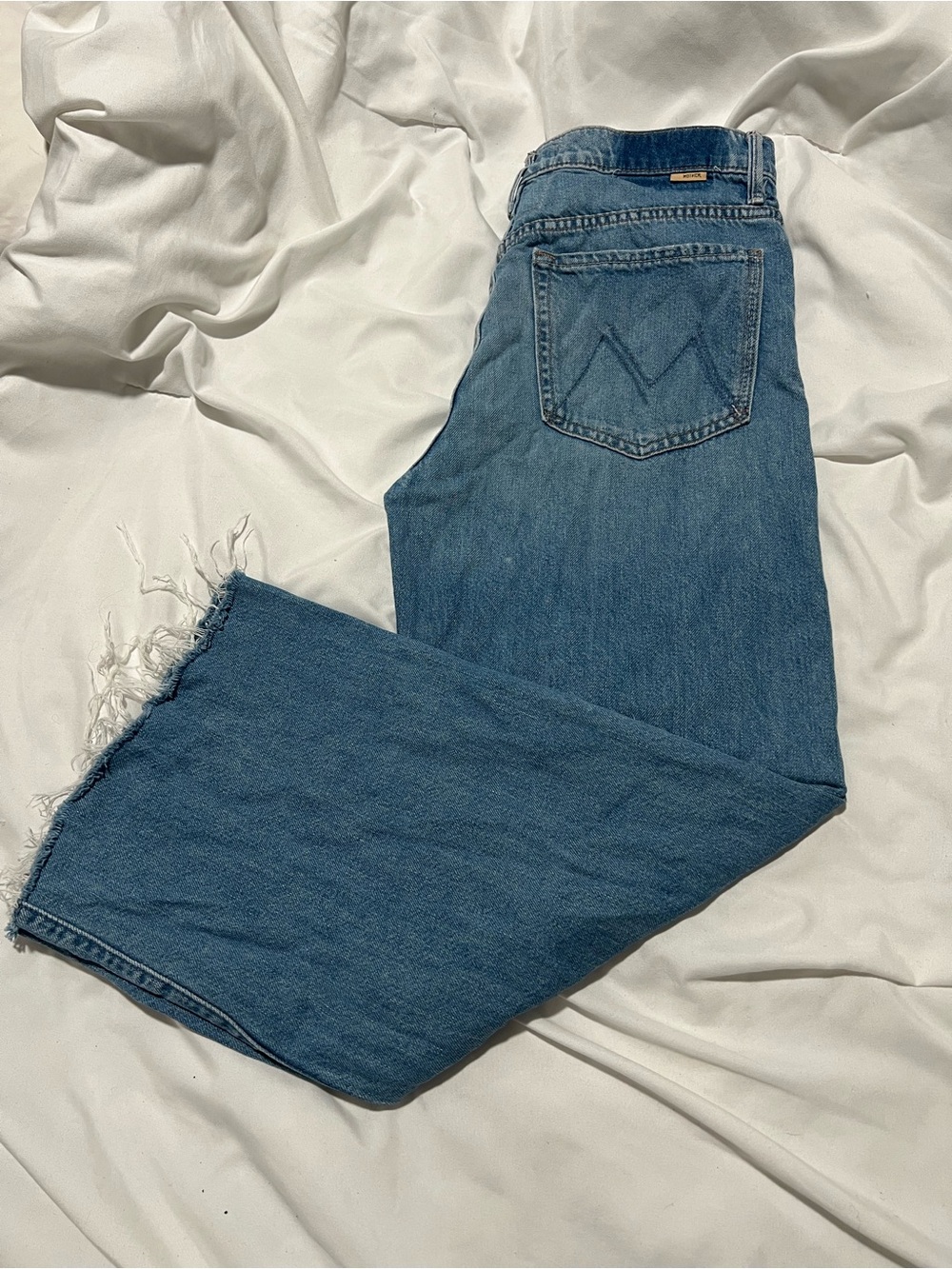 MOTHER Superior Lil Mother Lil Dodger Sneak Raw Hem Jeans